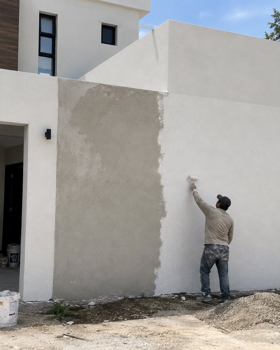 Proyecto FlexStucco: Fachada en proceso