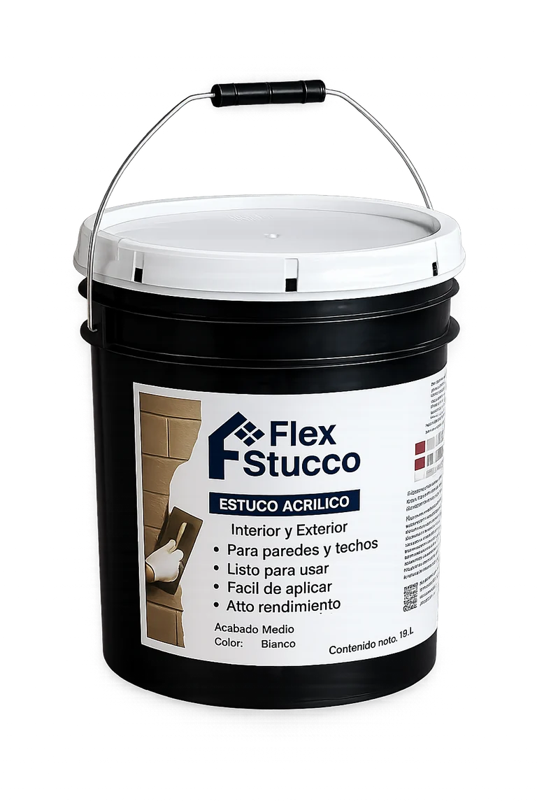 Cubeta FlexStucco 30kg color blanco
